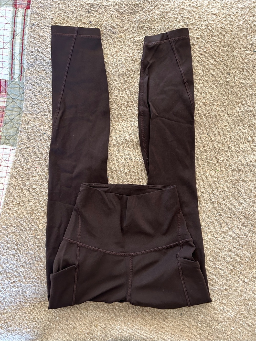 lululemon athletica Dark Brown High-Rise Leggings with Side Pockets